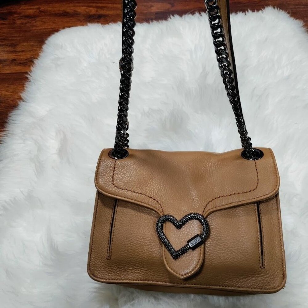 Aimee Kestenberg Lovers Lane Heart Convertible Leather Shoulder Crossbody Bag - Picture 6 of 16